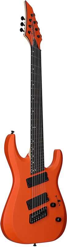 Jackson Pro Plus DK Modern HT7 7-String (with Gig Bag), Satin Orange, Body Left Front