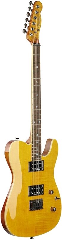 Fender Custom Telecaster FMT HH Electric Guitar, with Laurel Fingerboard, Amber, USED, Blemished, Body Left Front