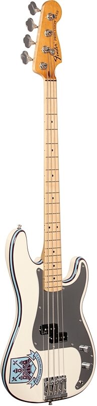 Fender Steve Harris Precision Electric Bass (with Gig Bag), Olympic White, Body Left Front