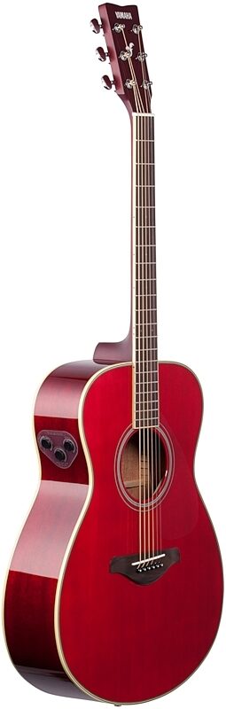Yamaha FS-TA Concert TransAcoustic Acoustic-Electric Guitar, Ruby Red, Body Left Front