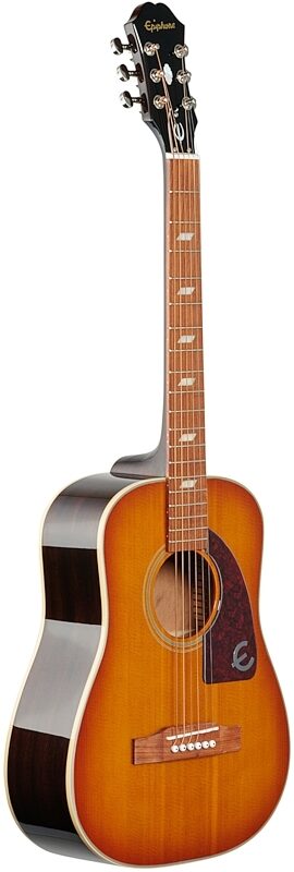 Epiphone Lil Tex Travel Acoustic-Electric Guitar (with Gig Bag), Faded Cherry, Body Left Front