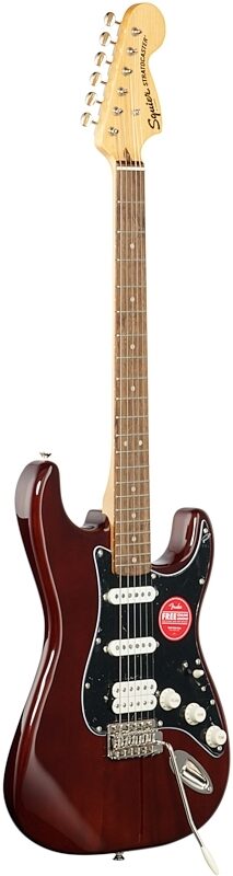 Squier Classic Vibe '70s Stratocaster HSS Electric Guitar, Indian Laurel Fingerboard, Laurel Walnut, Body Left Front