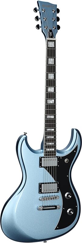 Dunable Gnarwhal DE Electric Guitar (with Gig Bag), Pelham Blue, Blemished, Body Left Front