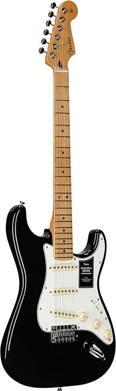 Fender Player II Stratocaster Electric Guitar, with Maple Fingerboard, Black, Body Left Front