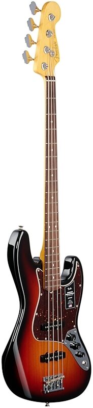 Fender American Professional II Jazz Bass, Rosewood Fingerboard (with Case), 3-Color Sunburst, Body Left Front