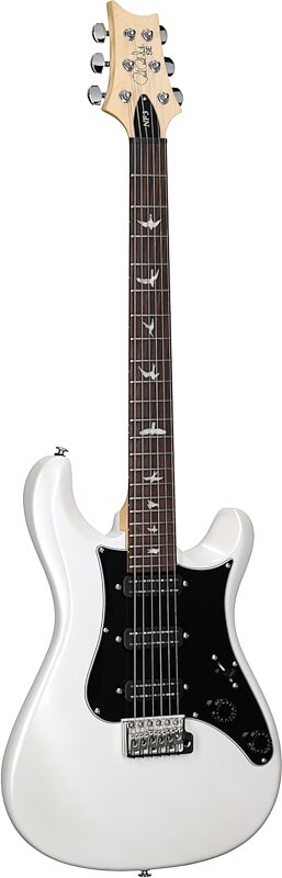 PRS Paul Reed Smith SE NF3 Electric Guitar, Rosewood Fingerboard (with Gig Bag), Pearl White, Body Left Front