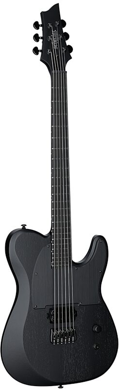 Schecter PT Black Ops Electric Guitar, Satin Black Open Pore, Scratch and Dent, Body Left Front