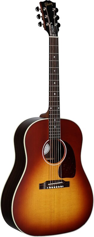 Gibson J-45 Studio Rosewood Acoustic-Electric Guitar (with Case), Satin Rosewood Burst, Body Left Front