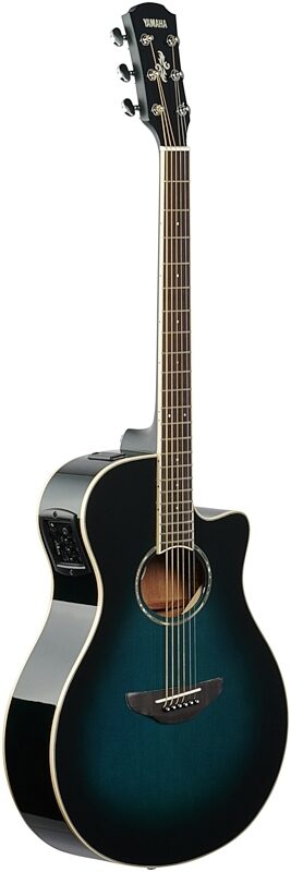 Yamaha APX-600 Acoustic-Electric Guitar, Oriental Blue Burst, Customer Return, Blemished, Body Left Front