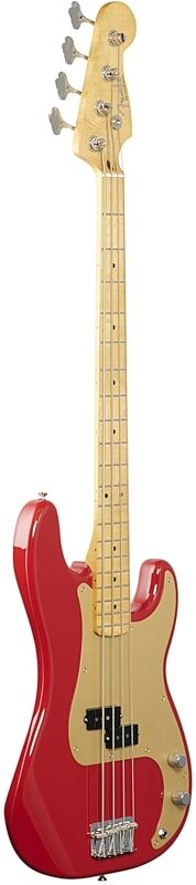 Fender Vintera '50s Precision Electric Bass, Maple Fingerboard (with Gig Bag), Dakota Red, Body Left Front