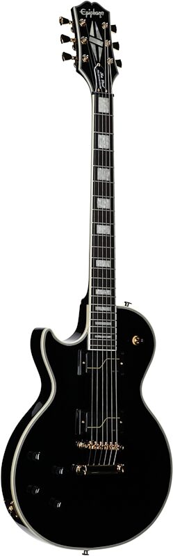 Epiphone Matt Heafy Les Paul Custom Origins Electric Guitar, Left-Handed (with Case), Ebony, Body Left Front