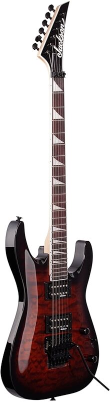 Jackson JS Series Dinky Arch Top JS32Q DKA Electric Guitar, Amaranth Fingerboard, Dark Sunburst, Body Left Front