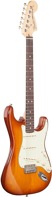 Fender American Performer Stratocaster Electric Guitar, Rosewood Fingerboard (with Gig Bag), Honeyburst, Body Left Front