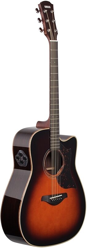 Yamaha A3R Acoustic-Electric Guitar (with Hard Bag), Tobacco Brown Sunburst, Body Left Front