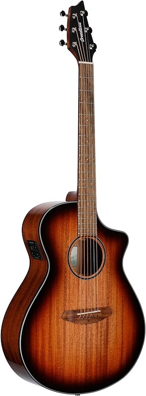 Breedlove ECO Discovery S Concert CE Mahogany Acoustic-Electric Guitar, Edgeburst, Body Left Front
