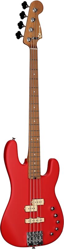 Charvel Pro-Mod San Dimas PJ IV Electric Bass, Satin Red, Body Left Front