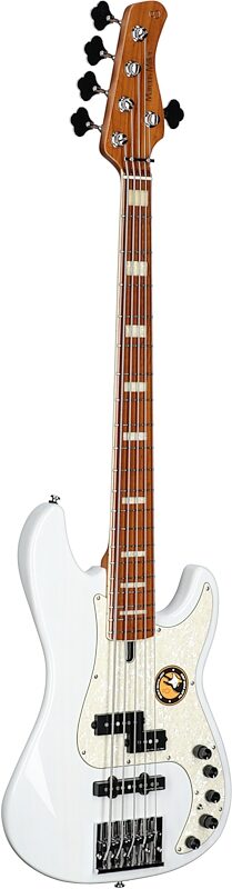 Sire Marcus Miller P8 Bass Guitar, 5-String, White Blonde, Body Left Front