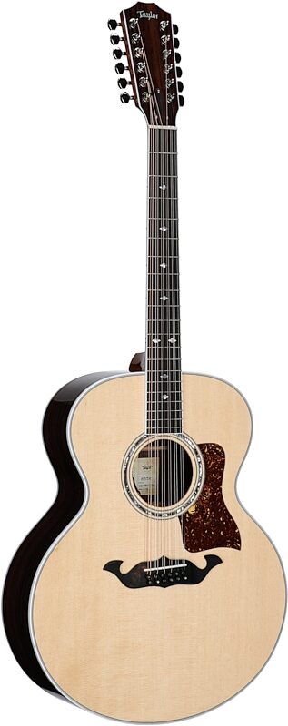 Taylor 855e Jumbo Acoustic-Electric Guitar, 12-String (with Case), New, Body Left Front