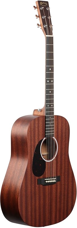 Martin D-10E Road Series Acoustic-Electric Guitar, Left-Handed (with Gig Bag), Natural - Sapele, Body Left Front