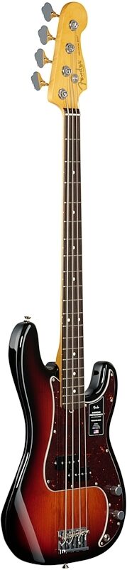 Fender American Pro II Precision Electric Bass, Rosewood Fingerboard (with Case), 3-Color Sunburst, Body Left Front