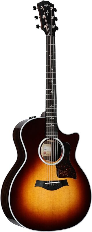 Taylor 414ce-R Grand Auditorium Acoustic-Electric Guitar (with Case), Tobacco Sunburst, with Hard Case, Body Left Front