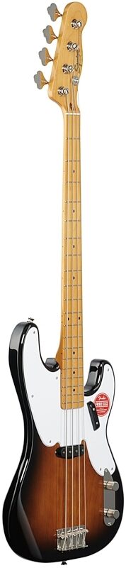 Squier Classic Vibe '50s Precision Electric Bass, with Maple Fingerboard, 2-Color Sunburst, Body Left Front