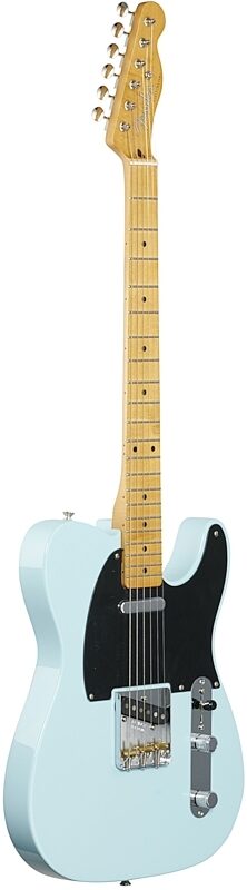 Fender Vintera '50s Telecaster Modified Electric Guitar, Maple Fingerboard (with Gig Bag), Daphne Blue, Body Left Front