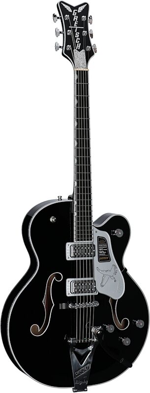 Gretsch Pro Collection Falcon Electric Guitar (with Case), Black, Open Box (Very Good), Body Left Front