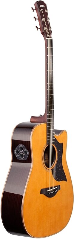 Yamaha A5R Dreadnought Acoustic-Electric Guitar (with Case), Vintage Natural, Body Left Front