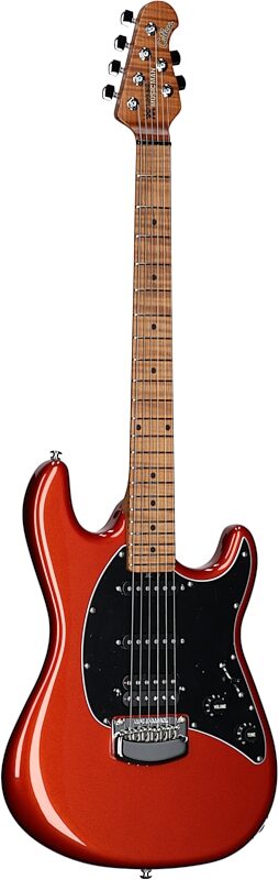 Ernie Ball Music Man Cutlass RS HSS Electric Guitar (with Case), Blood Orange, Body Left Front