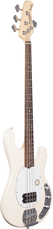 Sterling by Music Man StingRay Electric Bass, Vintage Cream, Body Left Front