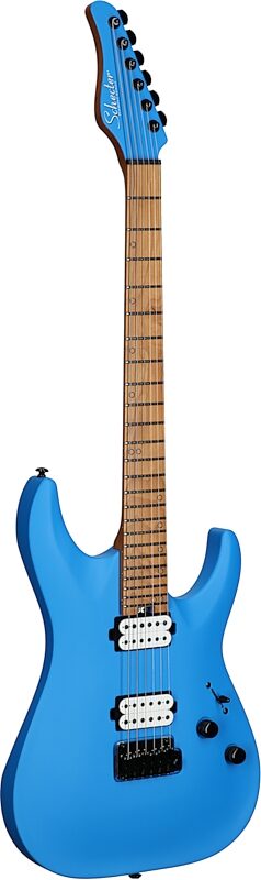 Schecter Aaron Marshall AM-6 Tremolo Electric Guitar, Royal Sapphire, Body Left Front