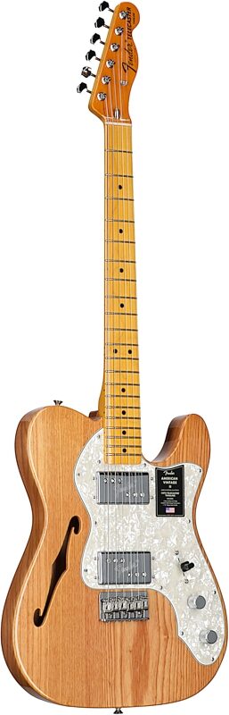 Fender American Vintage II 1972 Telecaster Thinline Electric Guitar, Maple Fingerboard (with Case), Natural, Body Left Front