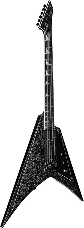 ESP LTD Kirk Hammett KH-V Electric Guitar (with Case), Black Sparkle, Body Left Front