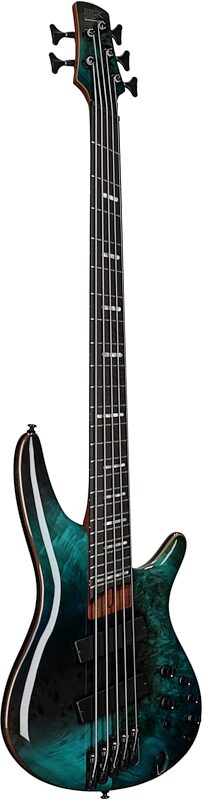 Ibanez SRMS805 Bass Workshop Multi-Scale Electric Bass, 5-String, Tropical Seafloor, Blemished, Body Left Front