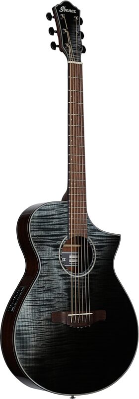 Ibanez AEWC32FM Acoustic-Electric Guitar, Black Sunset Fade, Body Left Front