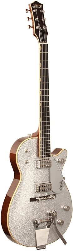 Gretsch G6129T59 Vintage Select 59 Electric Guitar (with Case), Silver Jet, Body Left Front