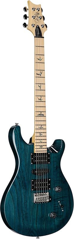 PRS Paul Reed Smith SE Swamp Ash Special Electric Guitar (with Gig Bag), Iris Blue, Body Left Front