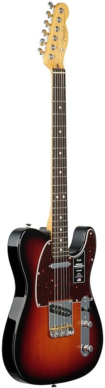 Fender American Pro II Telecaster Electric Guitar, Rosewood Fingerboard (with Case), 3-Color Sunburst, Body Left Front