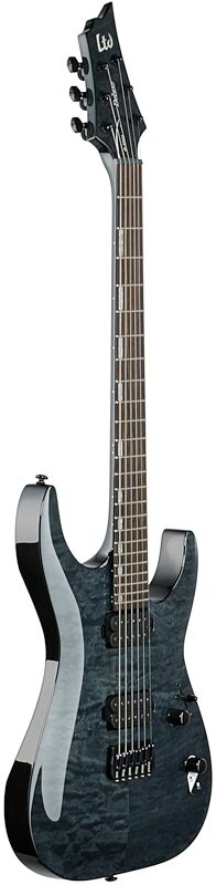 ESP LTD H-1001QM Electric Guitar, See-Thru Black, Body Left Front