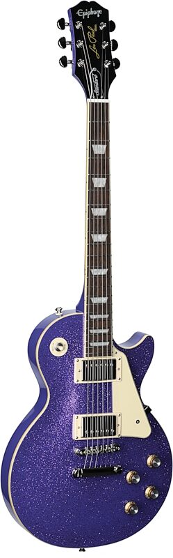 Epiphone Exclusive Les Paul Standard 60s Electric Guitar, Purple Sparkle, Body Left Front