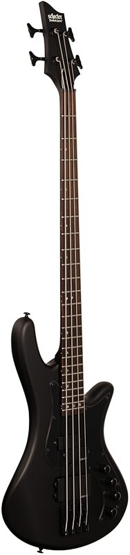Schecter Stiletto Stealth 4 Electric Bass, Satin Black, Body Left Front
