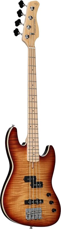 Sire Marcus Miller U5 Electric Bass Guitar, 4-String, Tobacco Sunburst, Body Left Front