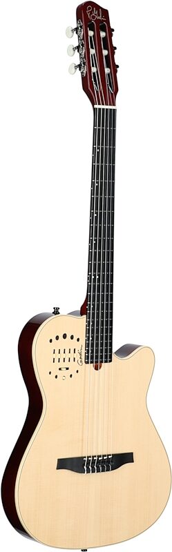 Godin Multiac Nylon Deluxe Acoustic-Electric Guitar (with Gig Bag), Natural, Body Left Front