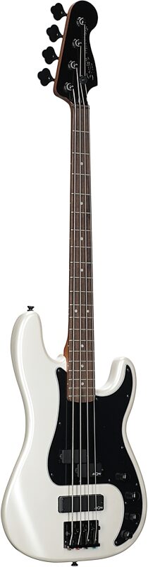 Squier Contemporary Active Precision Bass Guitar, with Laurel Fingerboard, Pearl White, Body Left Front