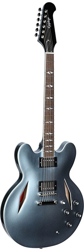 Epiphone Dave Grohl DG-335 Electric Guitar (with Case), Pelham Blue, with Case, Body Left Front