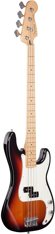 Fender Player Precision Electric Bass, Maple Fingerboard, 3-Color Sunburst, Body Left Front