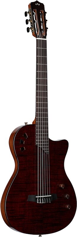 Cordoba Stage Limited Classical Acoustic-Electric Guitar, Garnet, Body Left Front