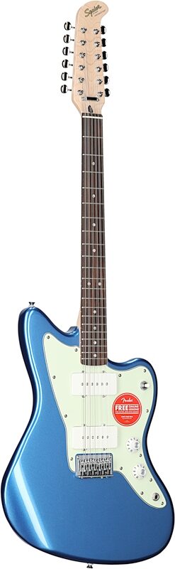 Squier Paranormal Jazzmaster XII Electric Guitar, Lake Placid Blue, Body Left Front