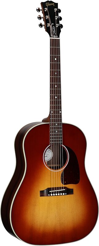 Gibson J-45 Studio Rosewood Acoustic-Electric Guitar, Gloss Finish (with Case), Rosewood Burst, Body Left Front